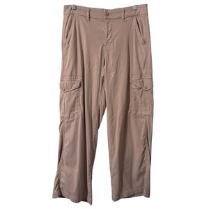 American Eagle Mid Rise Wide Leg Baggy Cargo Pants Dusty Pink Stretch comfy boho